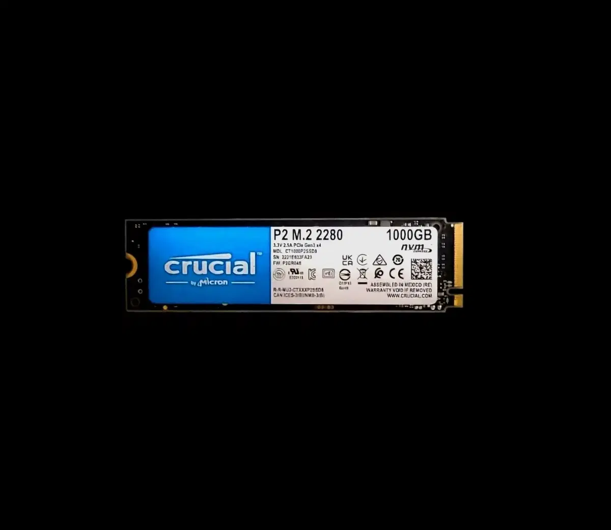 M.2 SSD 1TB 마이크론 Crucial S급 저렴하게 판매합니다.